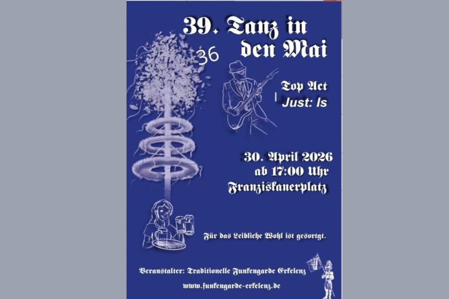 39. fröhliches Maibaumsetzen der Funkengarde