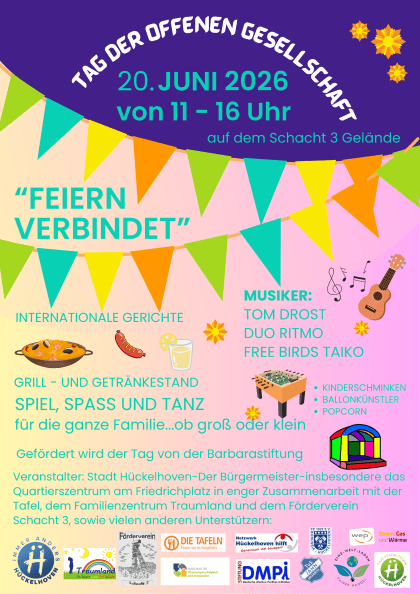 Fest “Feiern verbindet” zum Tag der Offenen Gesellschaft