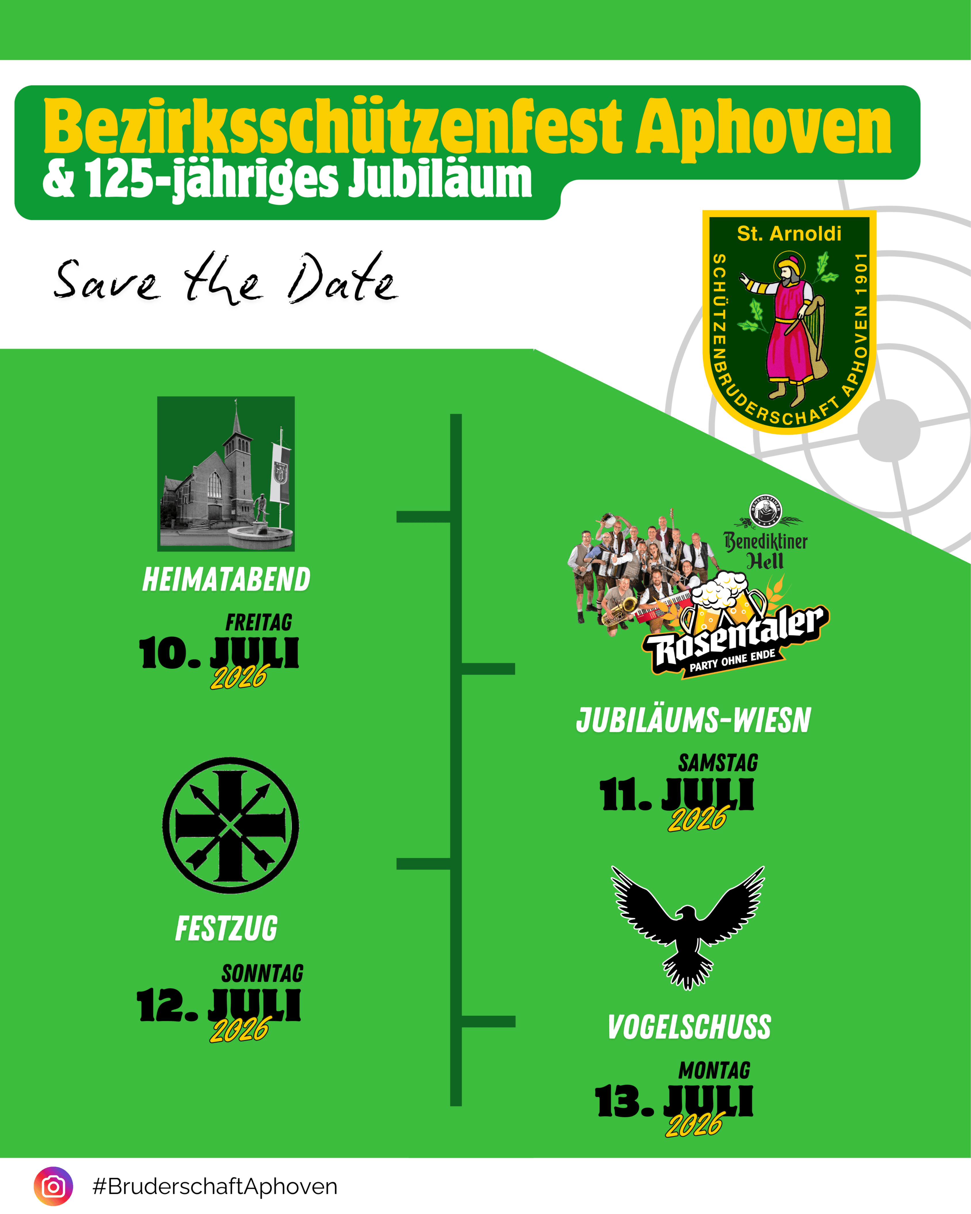 Bezirksschützenfest Aphoven - 125-jähriges Jubiläum