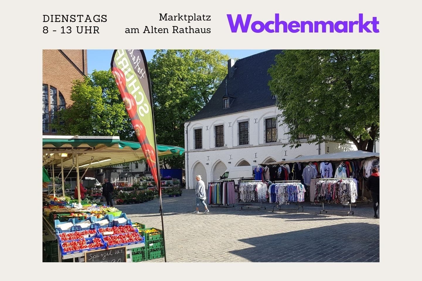 Wochenmarkt am Dienstag