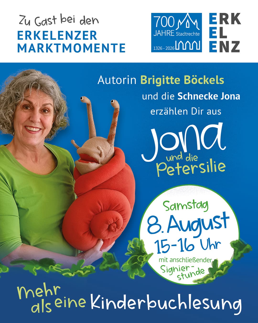 Interaktive Kinderbuchlesung "Jona und die Petersilie" im Rahmen der 700-Jahr-Feier-Erkelenzer Stadtrechte