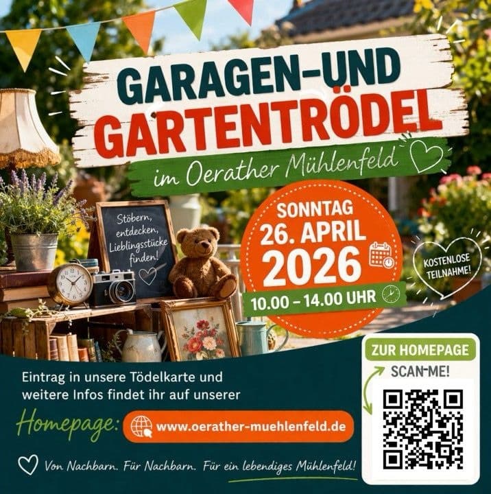 Nachbarschafts-Trödelmarkt im Oerather Mühlenfeld