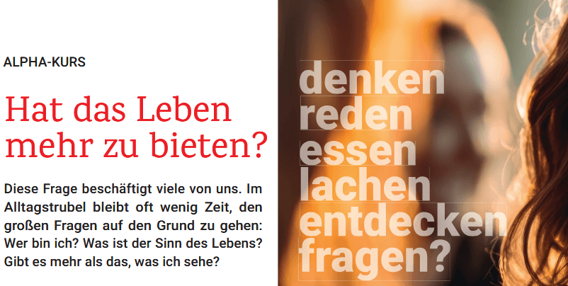 Alphakurs - Hat das Leben mehr zu bieten?