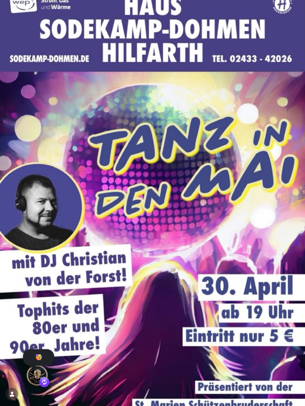 Tanz in den Mai in Hilfahrt