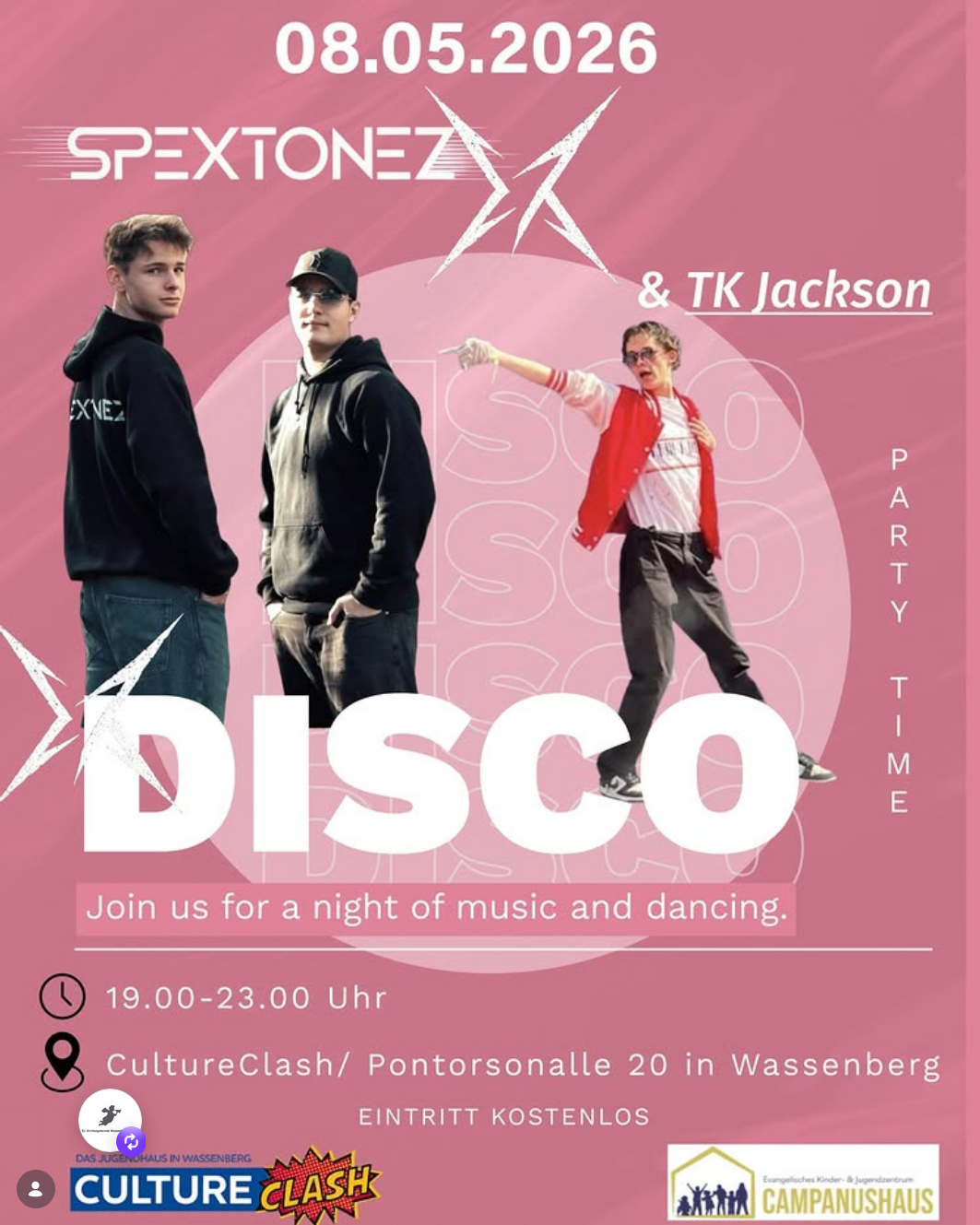 Discoabend im CultureClash in Wassenberg