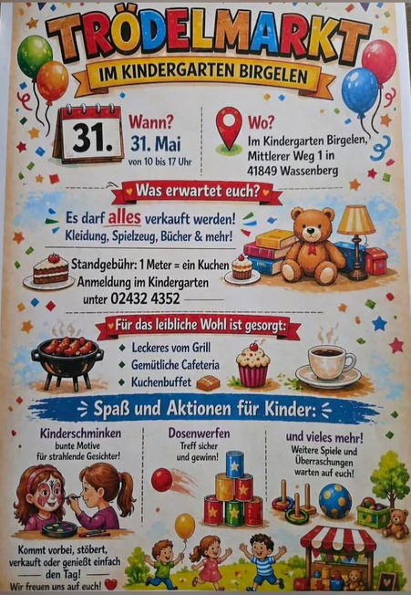 Trödelmarkt im Kindergarten Birgelen