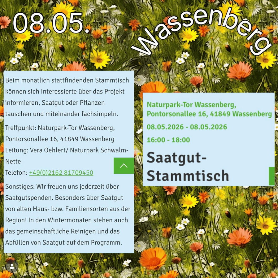 Saatgut-Stammtisch im Naturpark-Tor Wassenberg