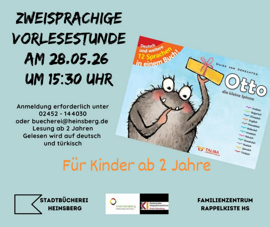 Zweisprachige Vorlesestunde: "Otto - die kleine Spinne"