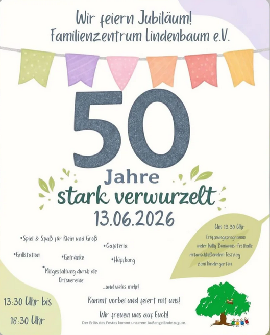 50 Jahre stark verwurzelt - Familienzentrum Lindenbaum